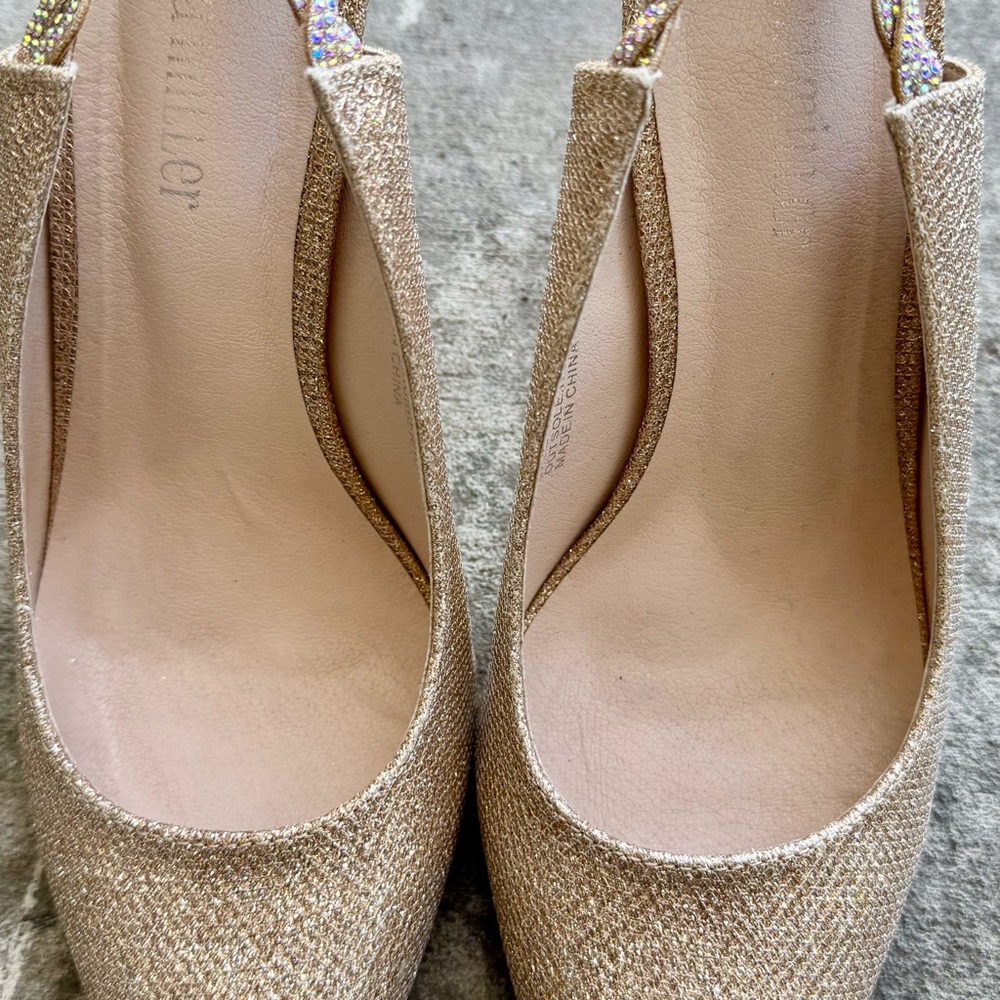 Olivia Miller Glittering Gold Heels